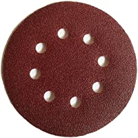 K40 - Discos de lija excéntricos (50 unidades- 125 mm de diámetro- 8 orificios- con velcro excéntrico- para amoladora…
